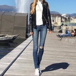 Abercrombie & Fitch - skinny high waisted blue jeans, size 4 (27)